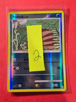 2008 Pokemon Diamond and Pearl Legends Awakened Reverse Foil #123 Swinub, C, cd2 - Image 3