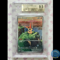 2025 POKEMON SVP EN-SV BLACK STAR PROMO #208 VICTINI BGS 9.5 GEM MINT PSA 10 CGC - Image 1