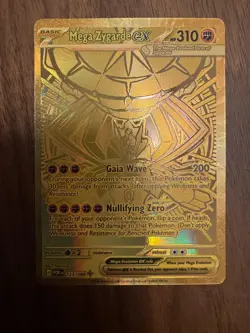 Gold Mega Zygarde EX Mega Hyper Rare 124/88 Pokemon Perfect Order NM - Image 1