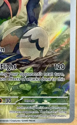 Unfezant 150/086 Sv: Black Bolt Illustration Rare Full Art Holo Pokemon TCG - Image 4