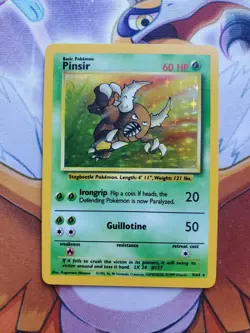 1999 Pokemon PINSIR Holo Rare Jungle NO SYMBOL ERROR MISPRINT Card 9/64 LP/NM - Image 1