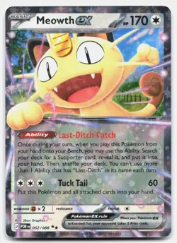 Meowth ex 062/088 Double Rare Perfect Order Pokemon Near Mint - Image 1