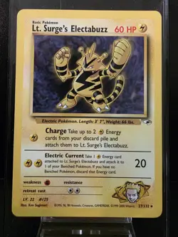 Pokemon TCG Lt. Surge's Electabuzz 027/132 Gym Heroes Regular - Image 1