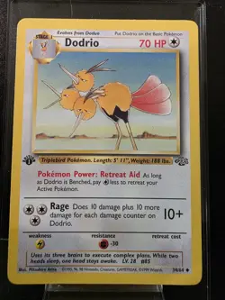 Pokemon TCG Dodrio Jungle 34/64 1st Edition NM - Image 1