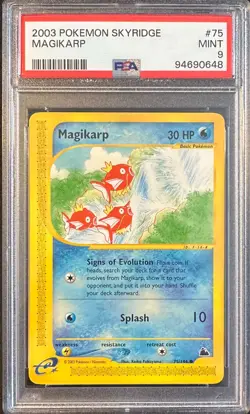 Magikarp 75/144 PSA 9 2003 Skyridge Graded Pokemon Card Non Holo LOW POP - Image 1