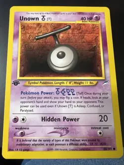 Pokemon TCG Unown 1st Edition Neo Destiny 88/105 - Image 1