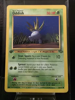 Pokemon TCG Oddish Common 1st Edition 58/64 Jungle NM - Image 1