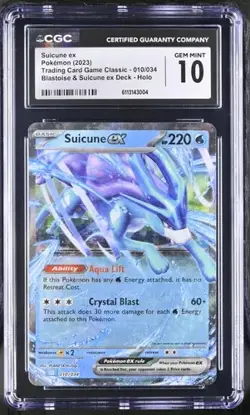 2023 POKEMON CLASSIC COLLECTION #010/034 SUICUNE EX BLASTOISE & DECK CGC 10 - Image 1