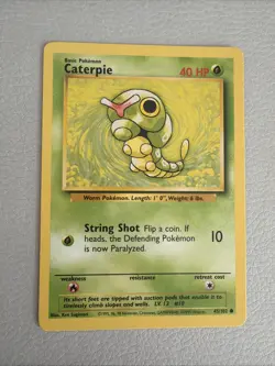 Pokemon TCG: Caterpie - 45/102 - Base Set - NM - Free Shipping- Free Returns - Image 1