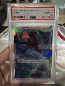 One Piece Sanji OP06-119 Alternative Art Foil Japanese PSA 10 Card - Image 1
