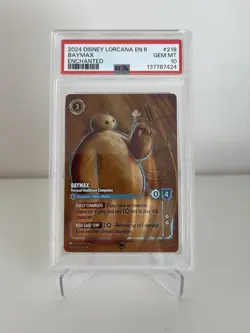 2024 DISNEY LORCANA ENGLISH AZURITE SEA ENCHANTED #218 BAYMAX PSA 10 CASE HIT - Image 1