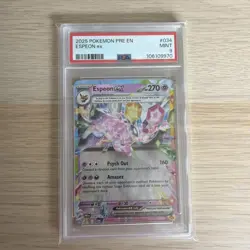 2025 Pokemon SV Prismatic Evolutions PRE EN Espeon ex Promos #034/131 PSA 9 - Image 1