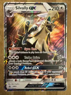 JUMBO OVERSIZED ​Silvally GX SM91 Black Star Promo - Pokemon Card - DMG - Image 1