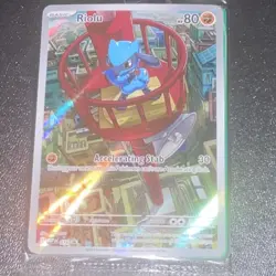 Pokemon Riolu 010 MEP Promo Full Art Holo 80 HP Accelerating Stab Basic Card - Image 1