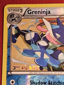 Pokemon TCG League Greninja 40/122 Breakpoint Reverse Holo 3rd Place Prize Card - Image 3