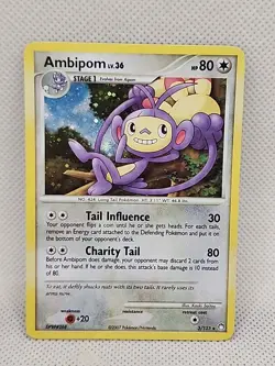 Ambipom 3/123 Mysterious Treasures Holo Rare 2007 Pokemon Card - Image 1
