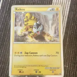 Raikou Promo Holo HGSS19 Basic 2010 Pokemon Card 80HP Zap Cannon - Image 1
