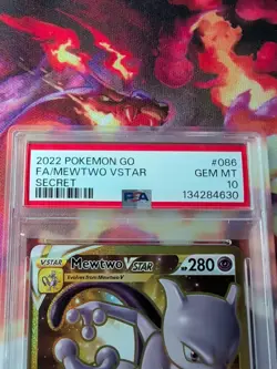 Mewtwo VSTAR (Secret) 086/078 Pokemon GO Holo PSA 10 2022 Gem Mint Secret - Image 2