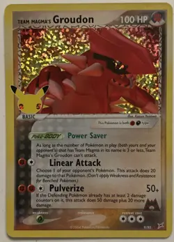 Team Magma's Groudon 9/95 Celebrations Classic Collection 25th Pokemon NM Mint - Image 1