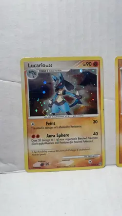 Pokemon Lucario 6/130 & Riolu 8/17 Holo 2007 Lot. Diamond and Pearl. - Image 4