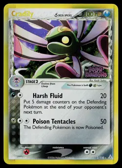 Pokemon Card - Cradily Holon Phantoms 2/110 Reverse Holo Rare STAMPED - Image 1