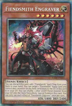 RA04-EN049 Fiendsmith Engraver - Collector's Rare Card 1st Edition - Image 1