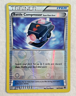 1x Battle Compressor 92/119 XY Phantom Forces Reverse Holo Pokemon Card MP - Image 1