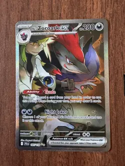 N's Zoroark EX 185/159 Journey Together SIR Holo Pokemon Card - Near Mint - Image 1