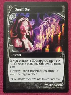 Magic The Gathering MYSTERY BOOSTER 2 MB2 SNUFF OUT black card MTG - Image 1