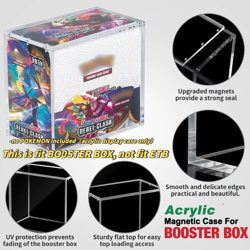 Pokemon Magnetic Booster Box Acrylic Case! Pokemon Card Protective Display! US~ - Image 1