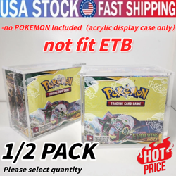 1/2Pcs Pokemon Magnetic Booster Box Acrylic Case Pokemon Card Protective Display - Image 1