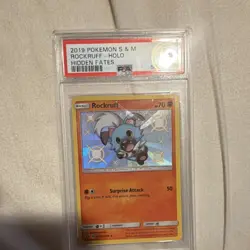 PSA 10 Pokemon 2019 Hidden Fates Rockruff SV23/SV94 Holo Gem Mint English Card - Image 2