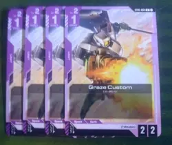 Playset of 4 Graze Custom - ST05-004 NM - Gundam TCG Card Game - Image 1