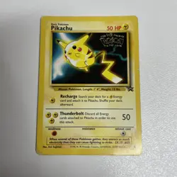Pokemon Pikachu TCG Black Star Movie Promo Card Stamped heavy play - Image 1