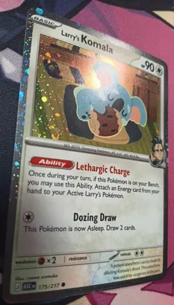 Pokemon Larry's Komala adcended heros 2x DOUBLE SWIRL 💫 Cosmos Holo 175/217 🔥 - Image 1