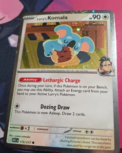 Pokemon Larry's Komala adcended heros 2x DOUBLE SWIRL 💫 Cosmos Holo 175/217 🔥 - Image 3