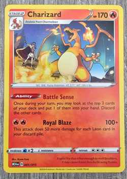 Mcdonalds M24 Charizard 001/015 Non - Holo Pokemon Card M/NM (2025 Card) - Image 1