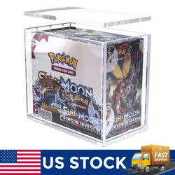 Pokemon Booster Box Acrylic Protective Display Case Magnetic UV Rejection US~ - Image 3