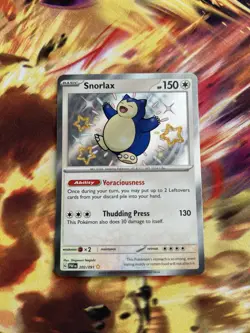 Pokemon Snorlax 202/091 SV Paldean Fates Shiny Rare Card Baby Shiny NM Condition - Image 1