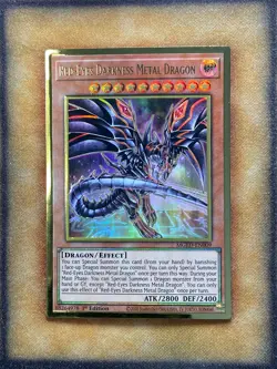 Yugioh Red-Eyes Darkness Metal Dragon MGED-EN009 Gold Rare Alt Art 1st Ed NM - Image 1