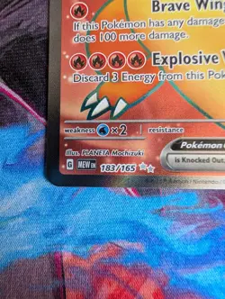 Pokemon TCG Charizard EX Holo Full Art Rare Card 183/165 Scarlet & Violet-151 - Image 4