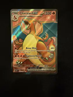 Charizard EX Holo Rare Pokemon TCG Card 183/165 Scarlet & Violet 151 - Image 1