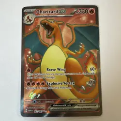 Charizard EX Holo Rare Pokemon TCG Card 183/165 Scarlet & Violet 151 - Image 1