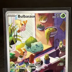 Bulbasaur Stellar Crown Holo Illustration Rare Card 143/142 RAW/UNGRADED - Image 3