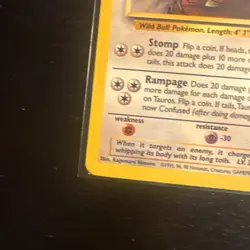 Pokemon TCG Tauros Jungle Card 47/64 Unlimited Uncommon WOTC - Image 5