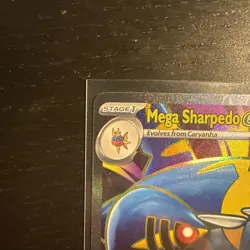 Mega Sharpedo Ex 113/094 Full Art Ultra Rare Pokemon Card Near Mint Condition - Image 2