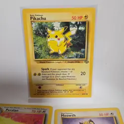 🔥Old Vintage Pokemon TCG Card Lot Pikachu Persian Meowth 4x 🔥 - Image 2