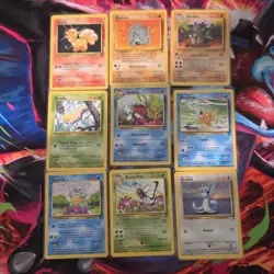 🔥 Old Vintage 1999 Pokemon TCG Card Lot Base Set 2 Vulpix Rhyhorn 9x 🔥 - Image 1
