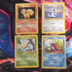 🔥 Old Vintage 1999 Pokemon TCG Card Lot Base Set 2 Vulpix Rhyhorn 9x 🔥 - Image 3