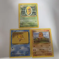 🔥 Old vintage Pokemon TCG Base Set Card Lot Kakuna Staryu Diglett 3x 🔥 - Image 1